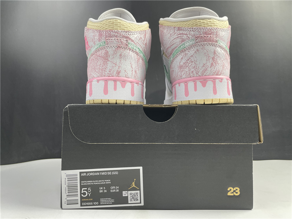 Jordan1 Mid Paint Drip DD1666-100