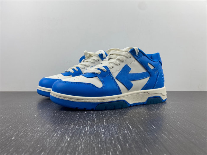 OFF-WHITE Out Of Office OOO Low Tops White Blue OMIA189F22LEA0014501